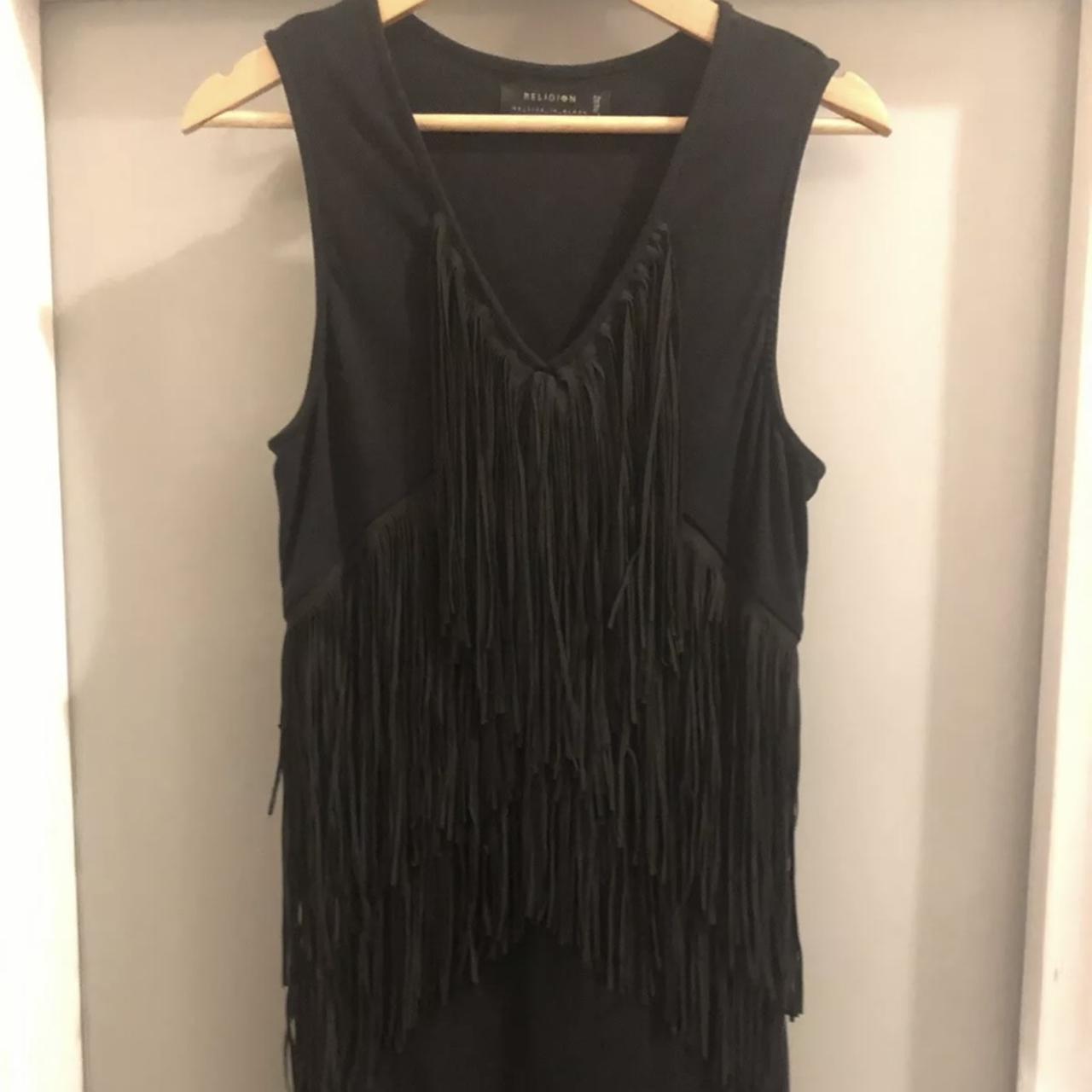 Religion Fringe body con dress size 14 (L) pre loved... Depop
