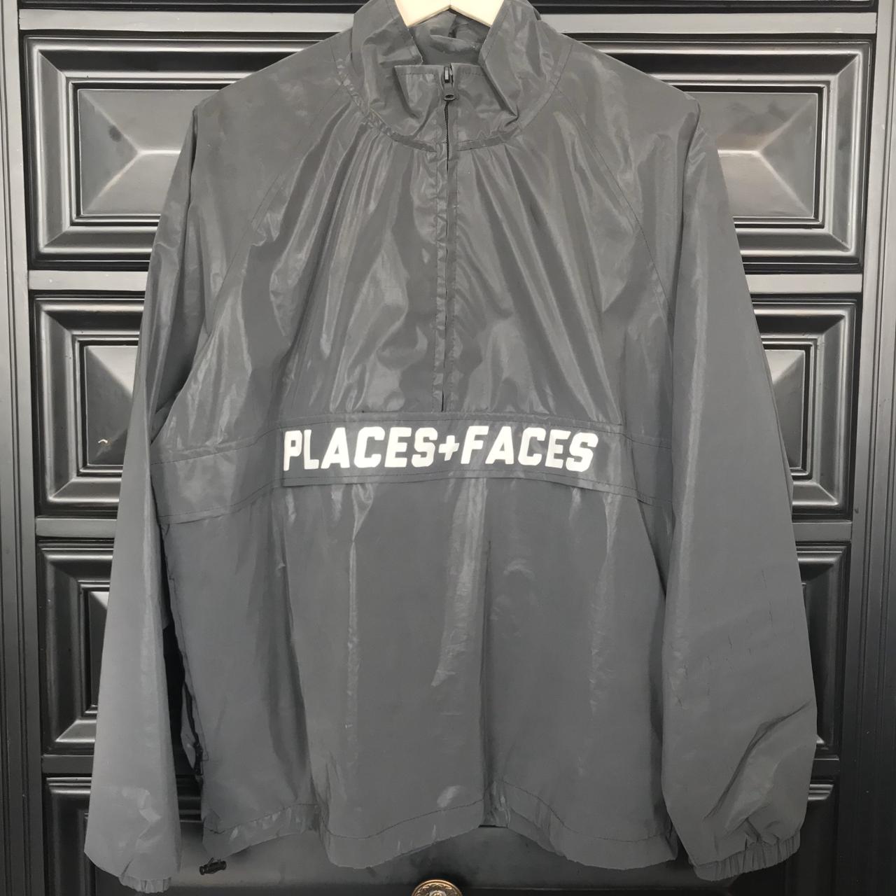 Reflective places plus faces windbreaker, slightly...