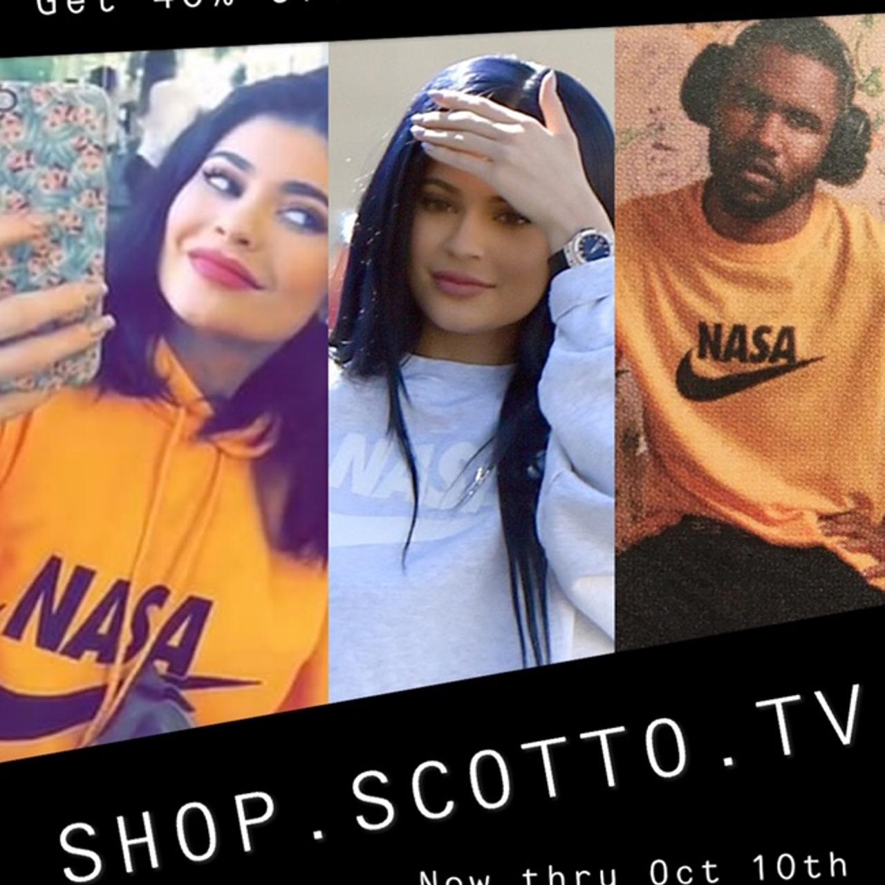 NASA swoosh sweatshirt by SCOTTO as seen on KYLIE JENNER