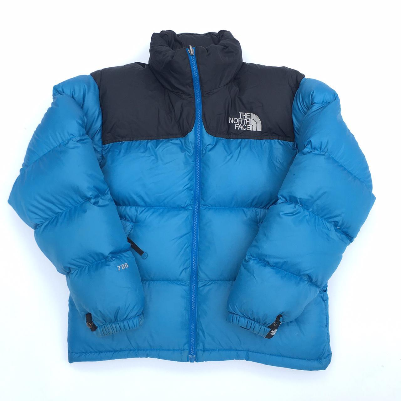 the north face light blue puffer