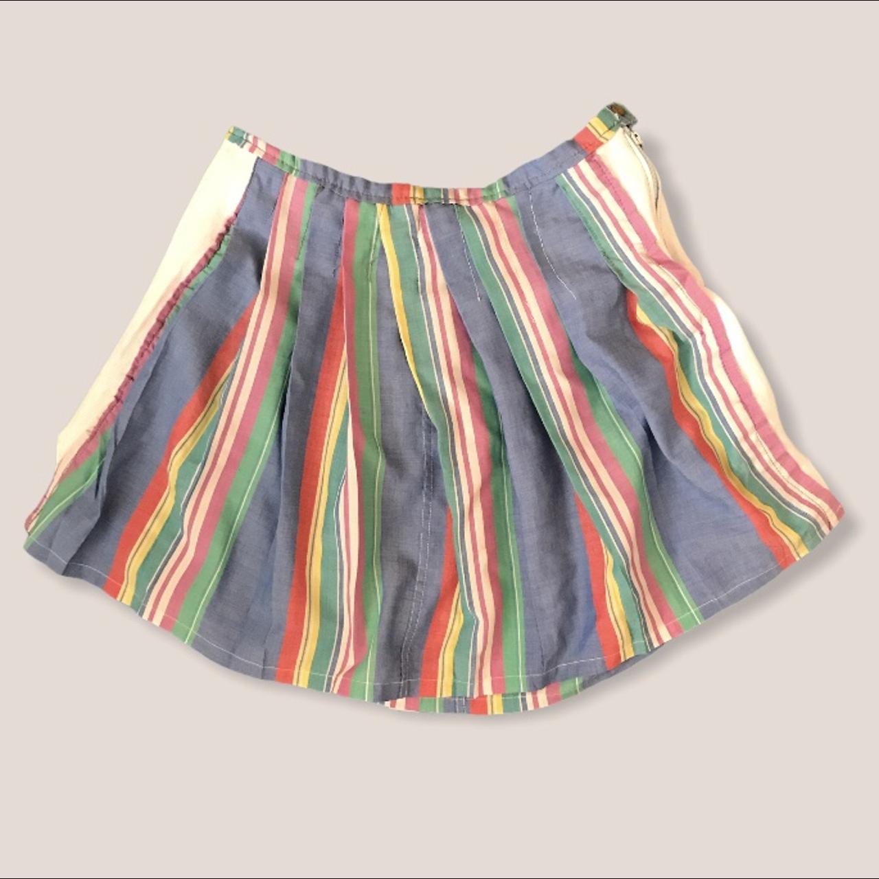 Multicolor high hotsell waisted pleated skirt