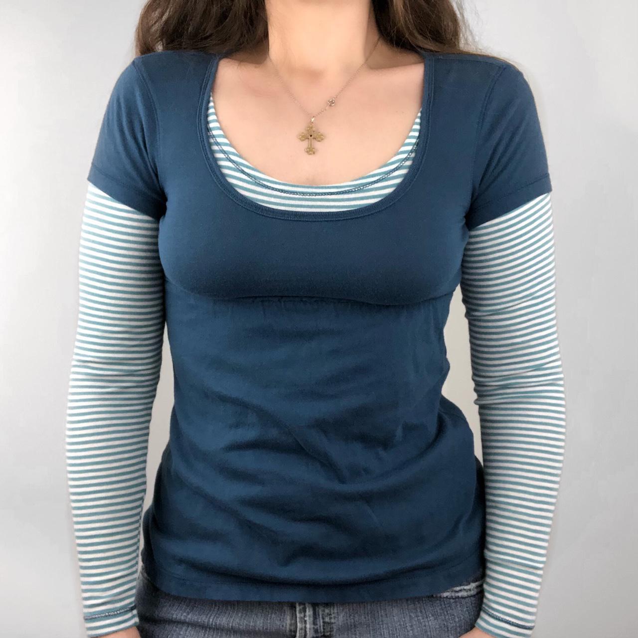 Adorable 2000s layered babydoll top 🤍 from... Depop