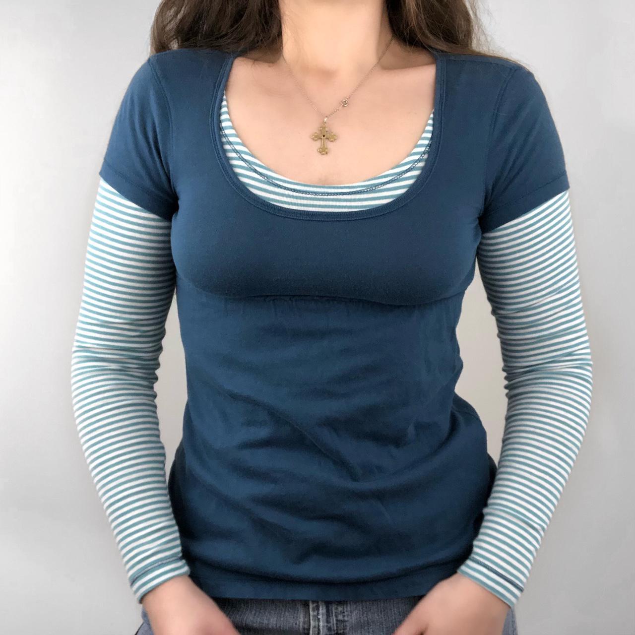 Adorable 2000s layered babydoll top 🤍 from... Depop