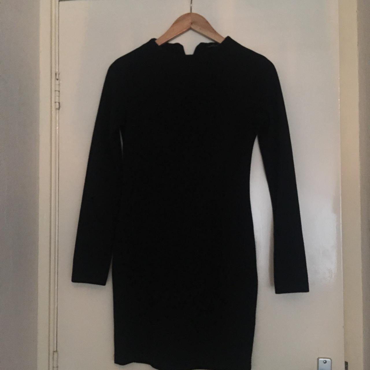 Zwarte jurkje van de Zara maat S. Zo goed als nieuw! - Depop