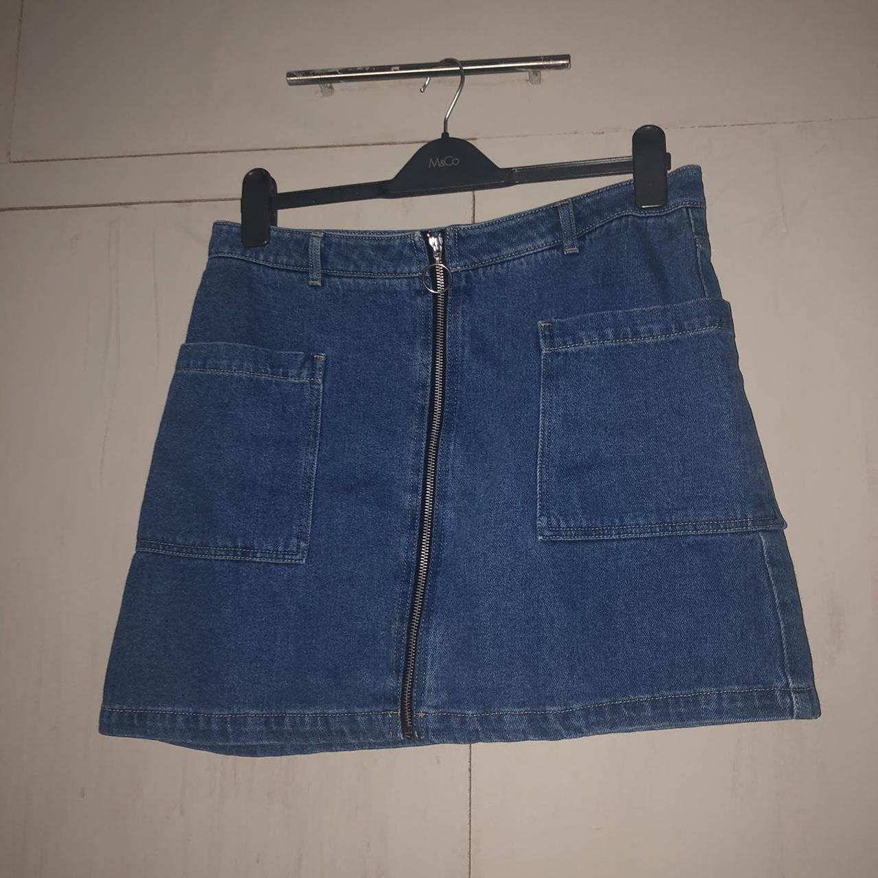 TOPSHOP blue denim skirt !! Size 14 !! Has been... - Depop