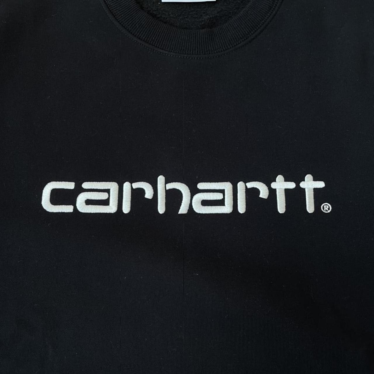 CARHARTT WIP Spellout Sweat Black regular... - Depop