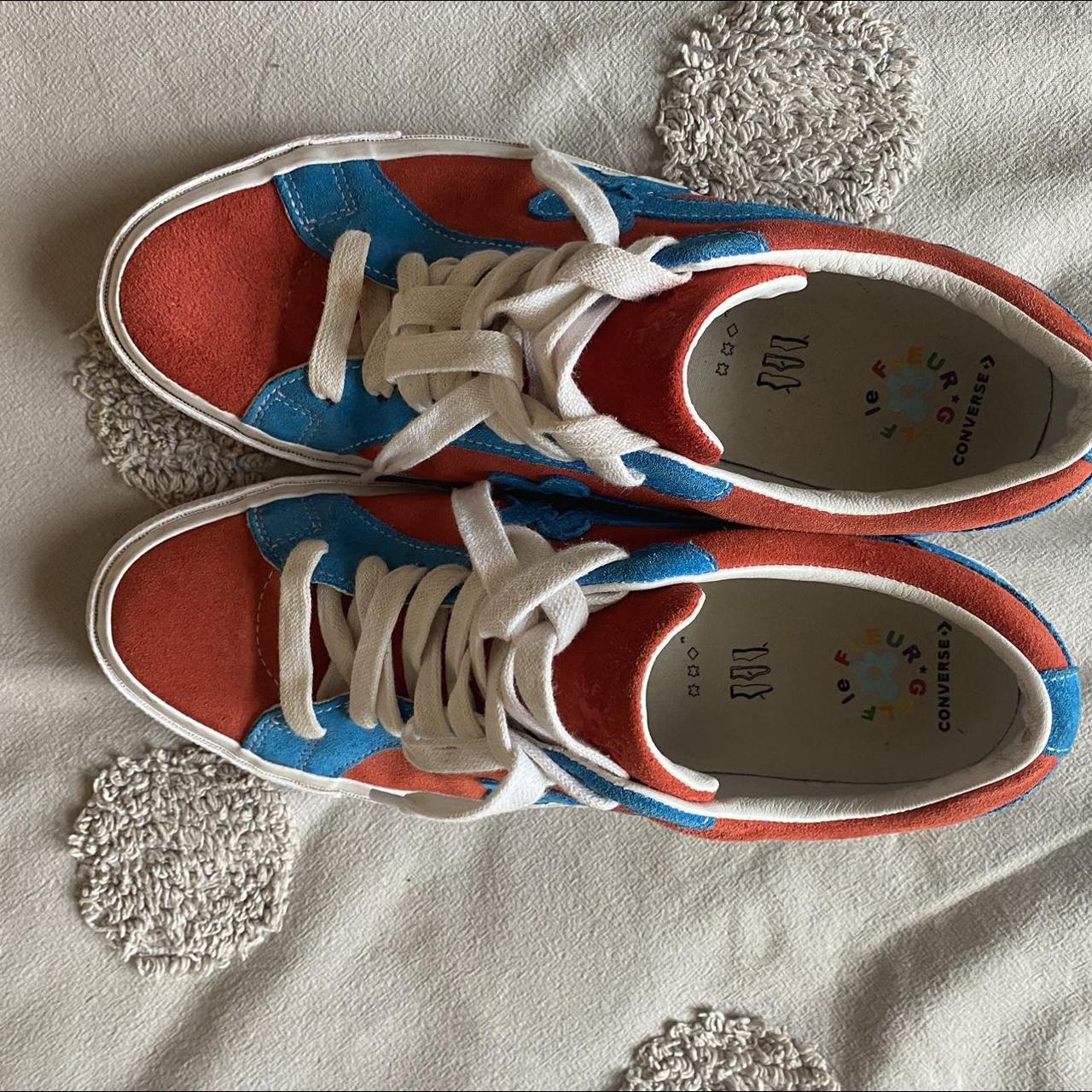 Converse x Golf Le Fleur - Red/Blue, worn only a few... - Depop