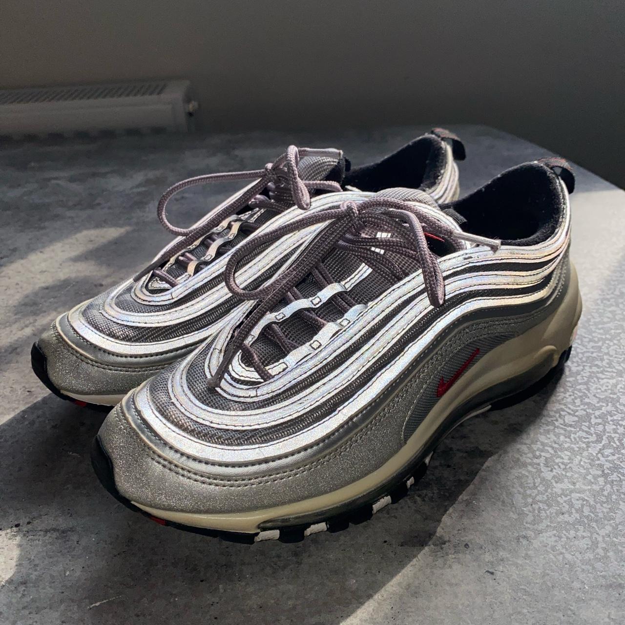 Nike airmax 97 reflective in silver Size 6... - Depop