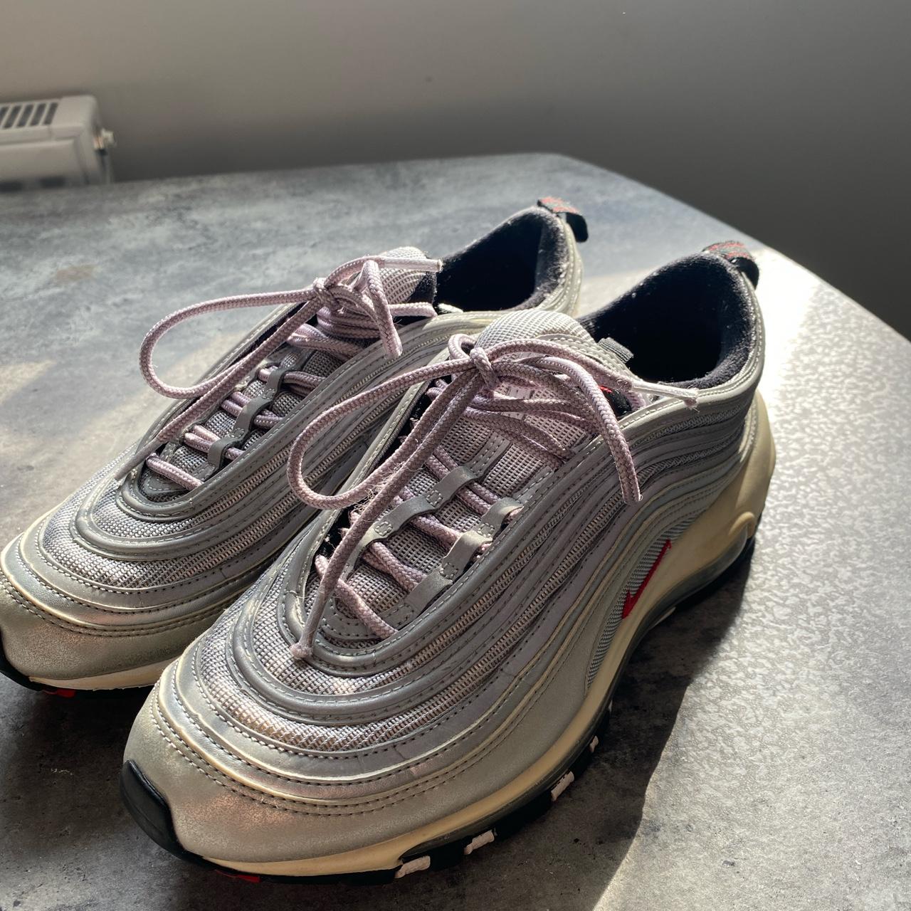 Nike airmax 97 reflective in silver Size 6... - Depop