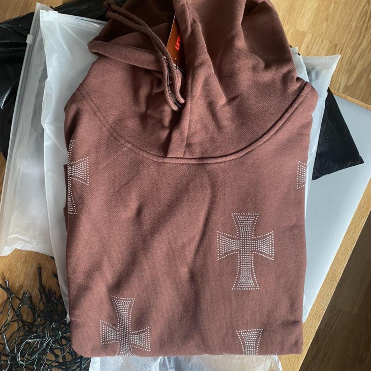 unknown london brown & silver hoodie. size XS. brand...