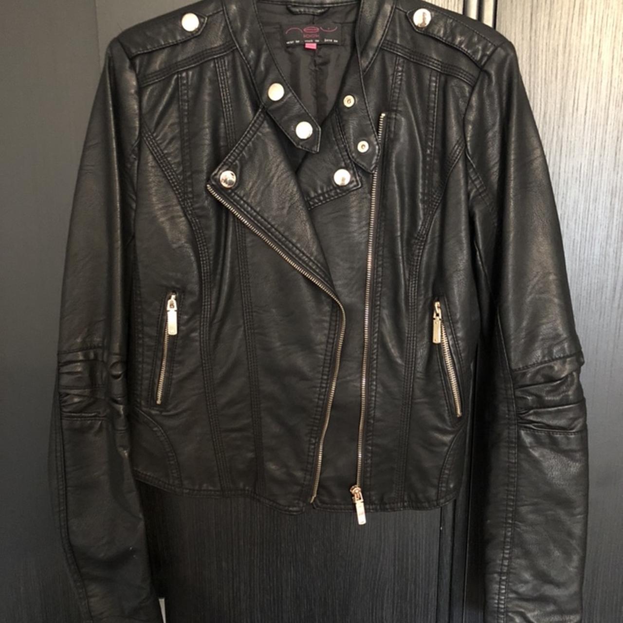 New Look leather jacket Size 12 Depop