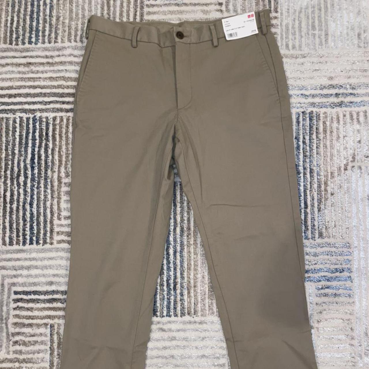 UNIQLO Men's Khaki Trousers | Depop