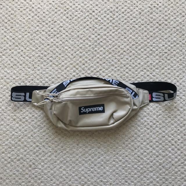 Yellow Supreme waist bag (Fanny pack/Sling bag) Used - Depop