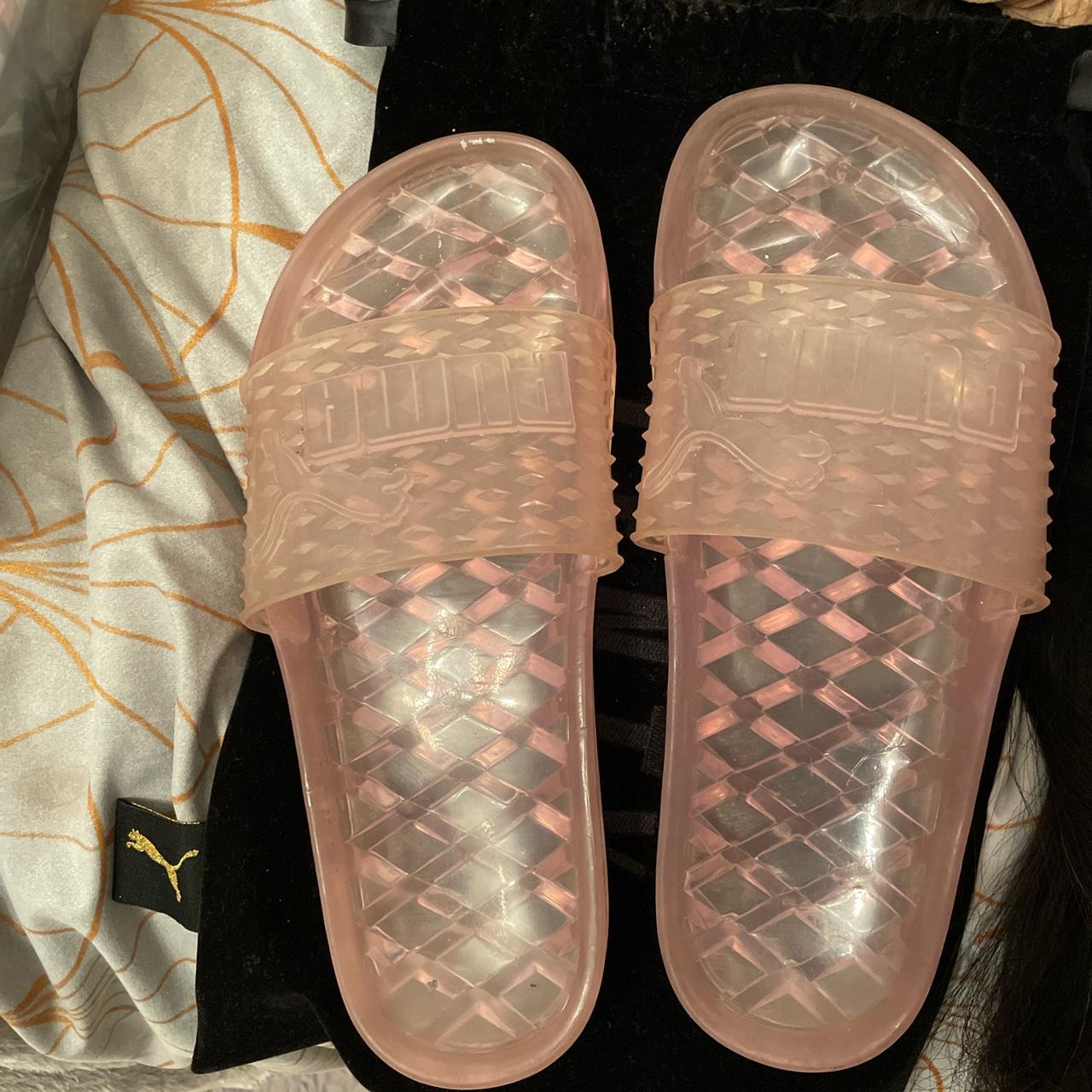 Pink puma fenty jelly slides. Size 5. Pretty sure. Depop