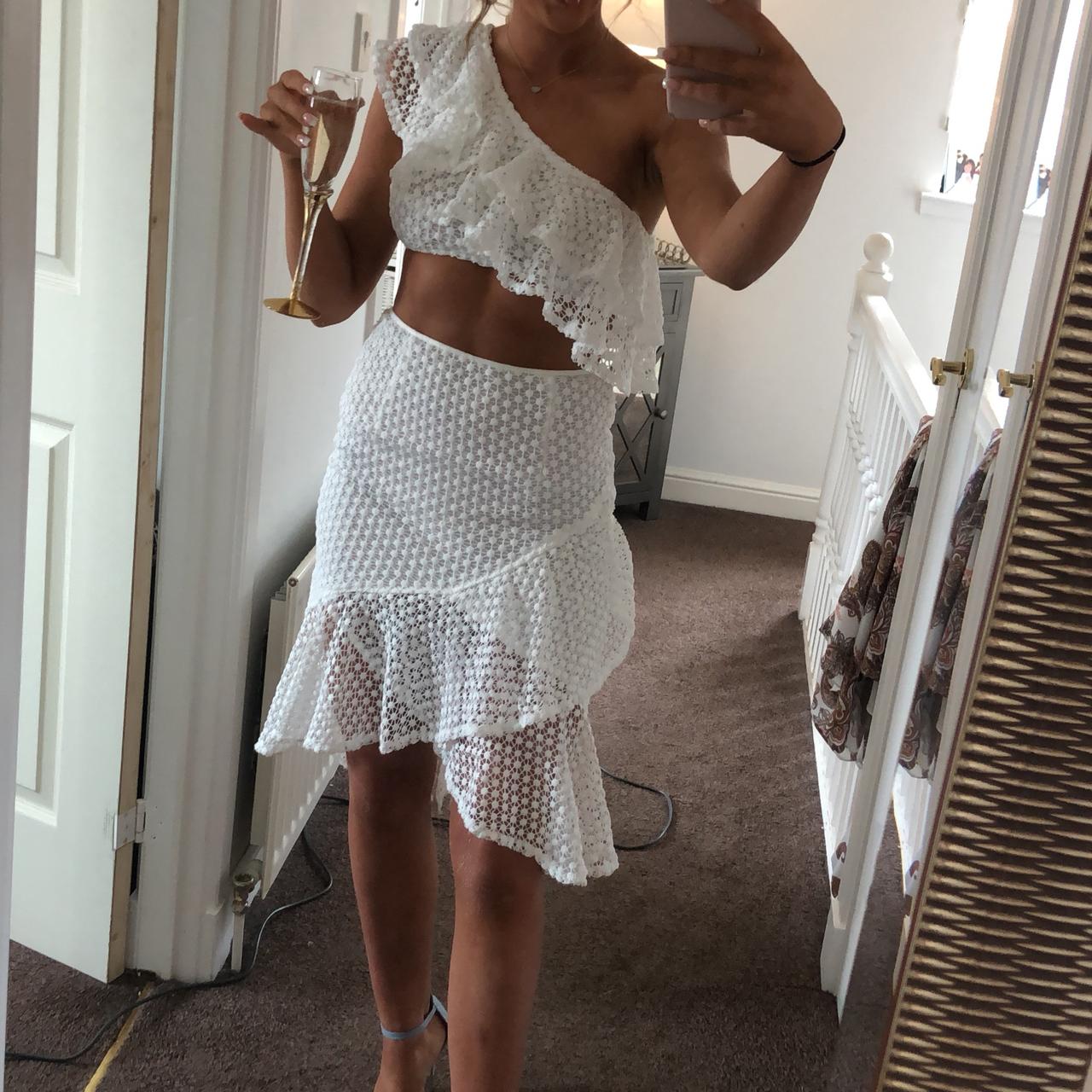 In the style Billie faiers white frill crochet