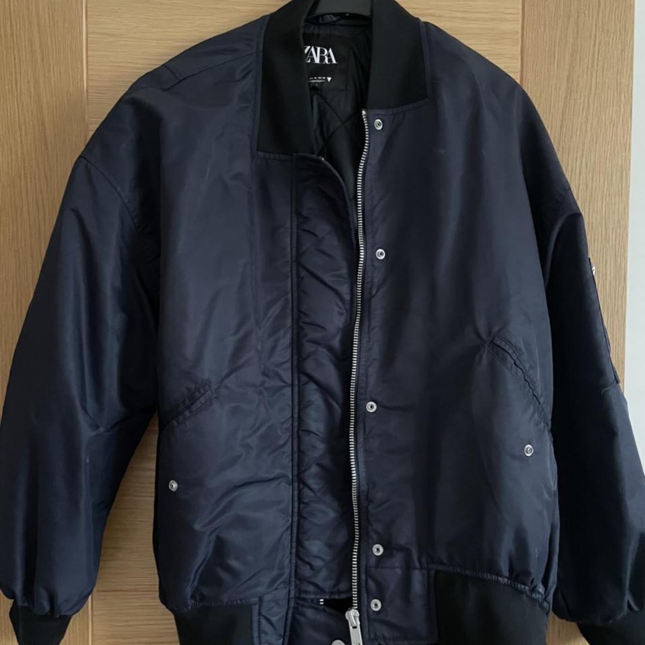 Zara Mens Navy Bomber Jacket💙, UK Mens