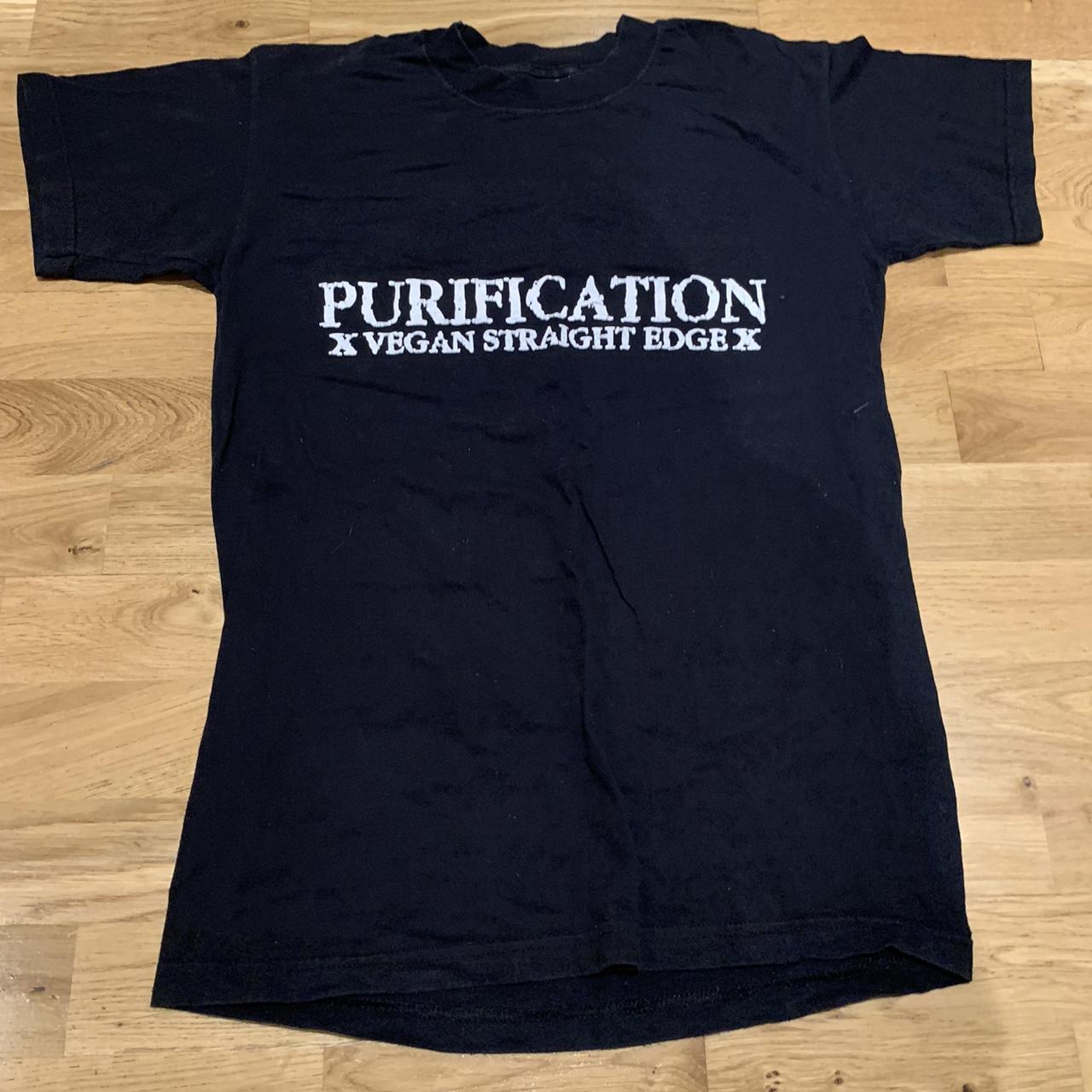 Purification vegan straight edge T shirt, Italian...