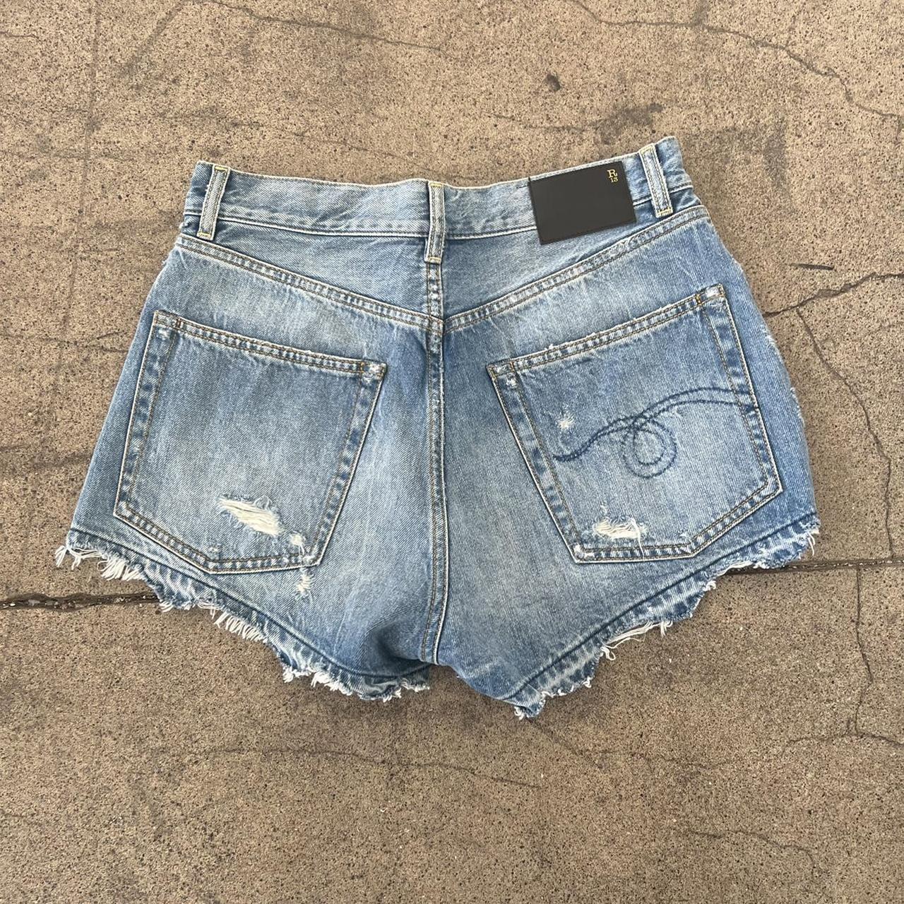 Cropped distressed R13 Boyfriend shorts. The perfect... - Depop