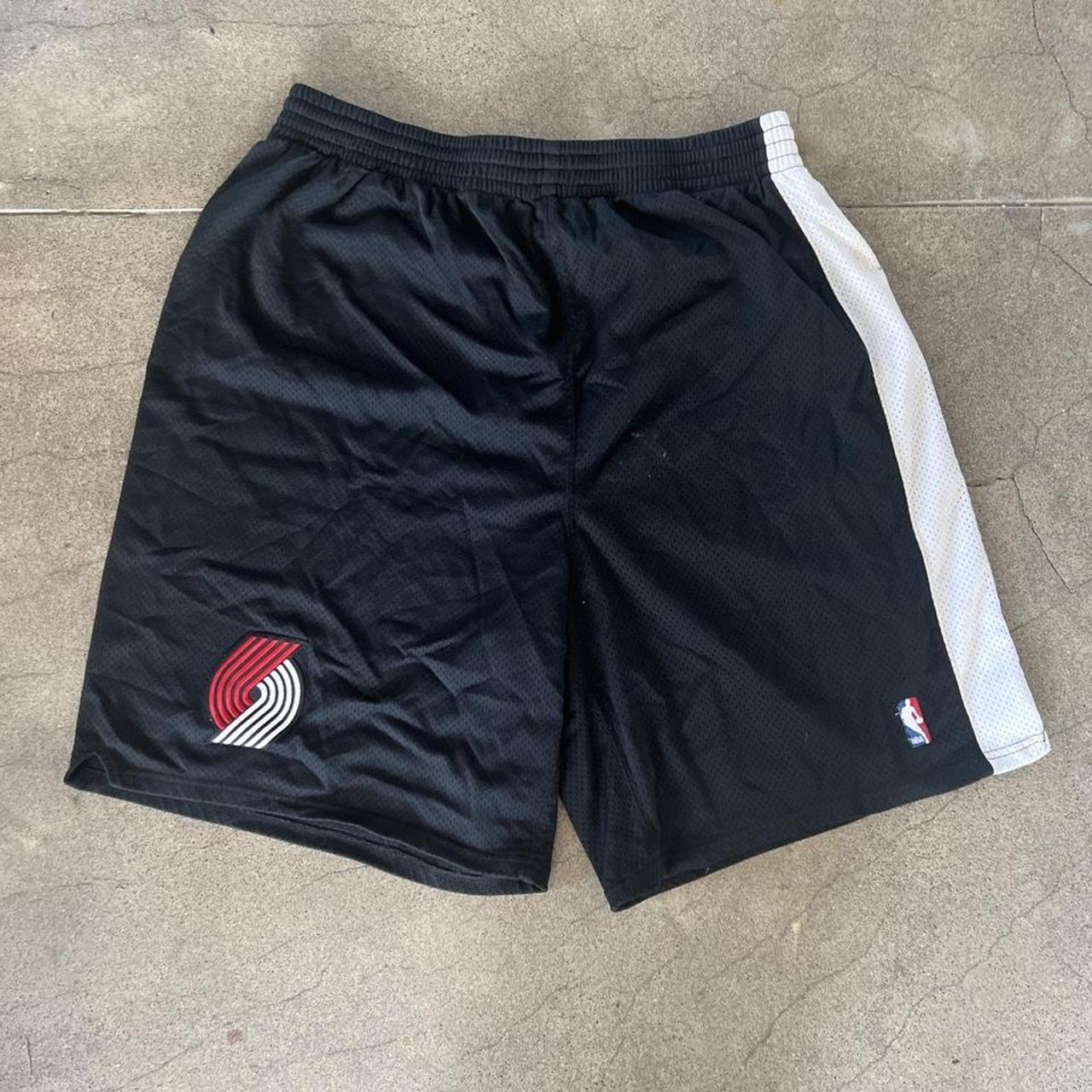 portland trail blazers champion game worn shorts... - Depop