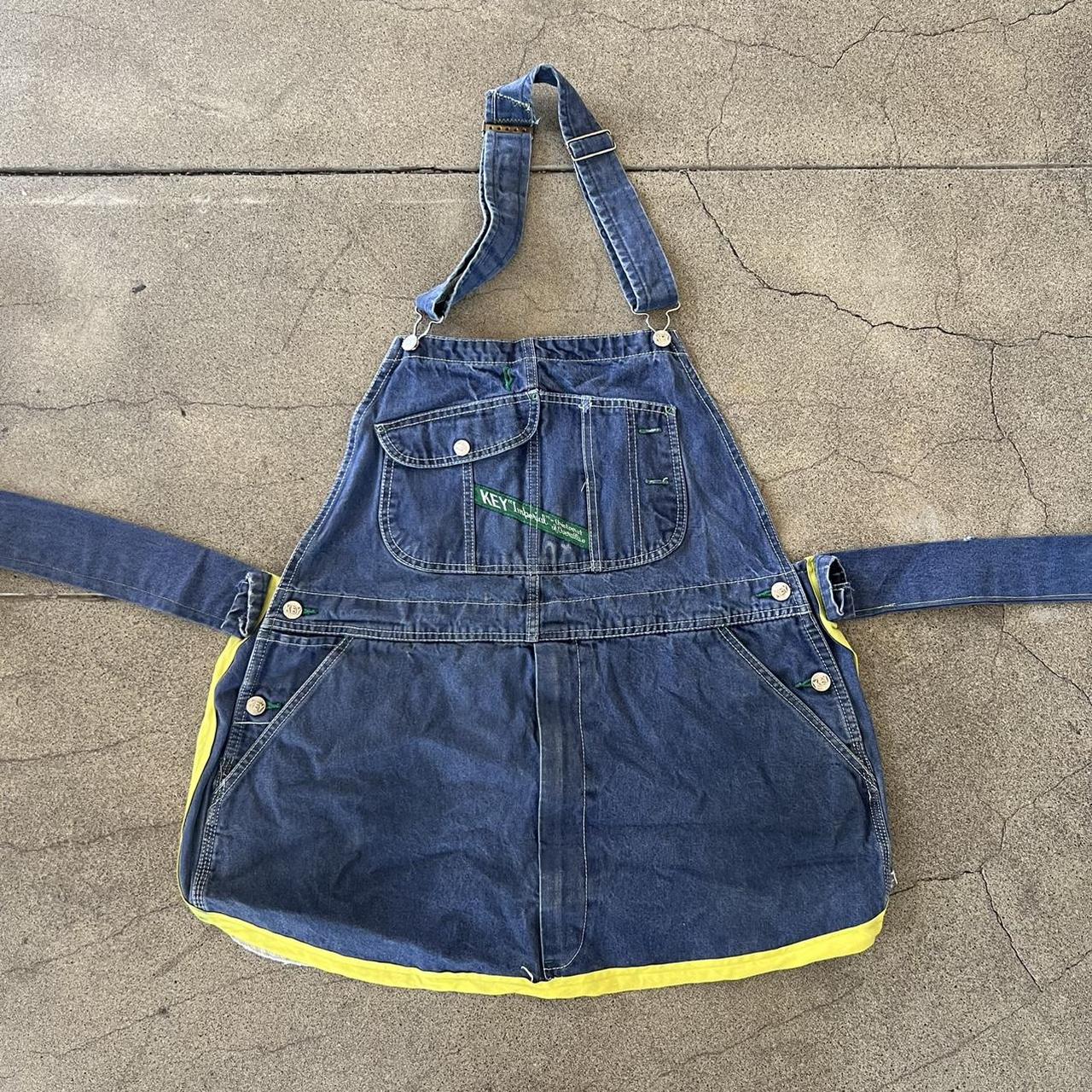 Vintage key overalls transformed into an apron Depop