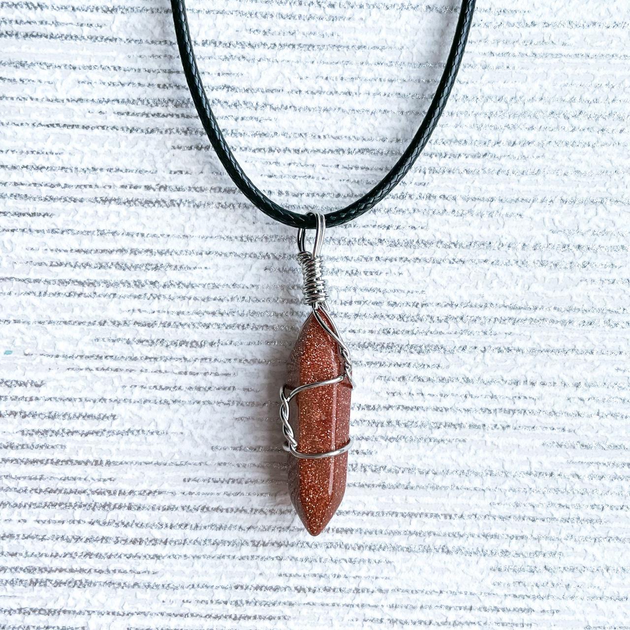 Goldstone Wire Wrapped Pendant