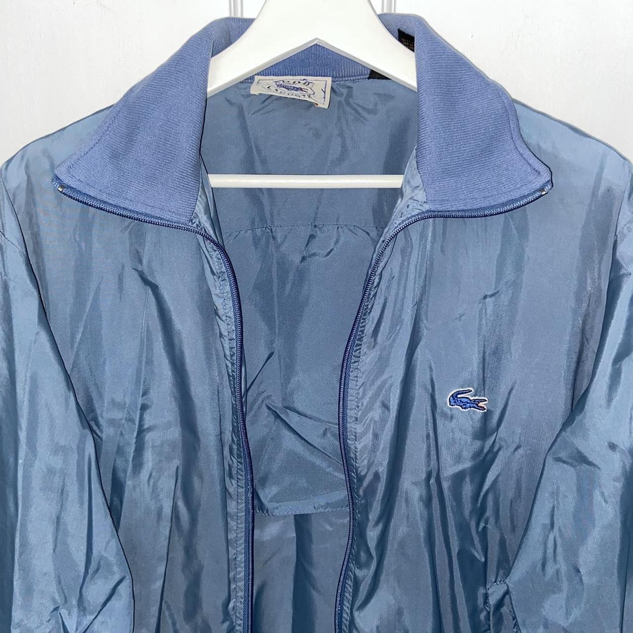 Vintage Lacoste Windbreaker in Blue 🧊 Mens L Depop