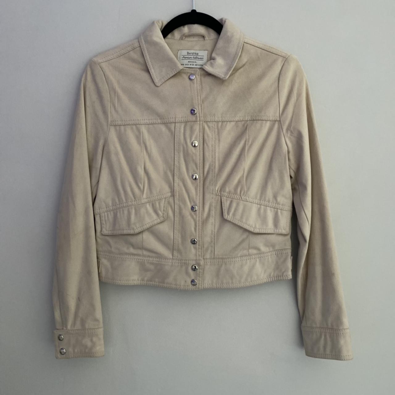 Bershka Women's Cream Jacket | Depop