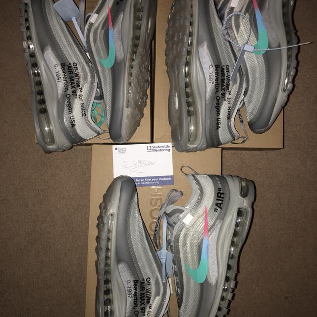 Off white x nike air max 97 menta Deadstock, brand... - Depop