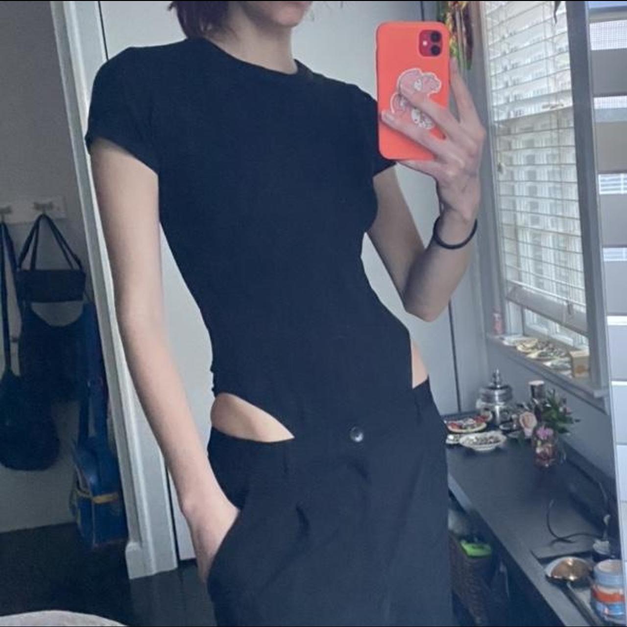 Black basic body suit 🖤 has two settings for the... - Depop