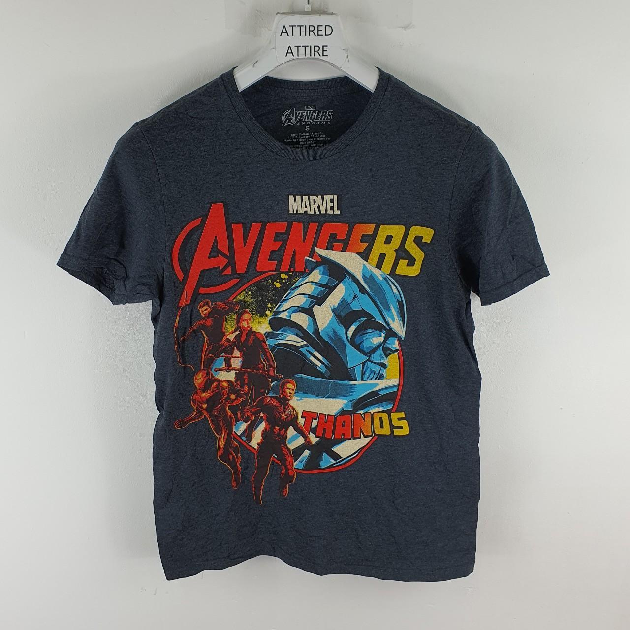 MARVEL AVENGERS THANOS T SHIRT MENS SMALL GREY... - Depop