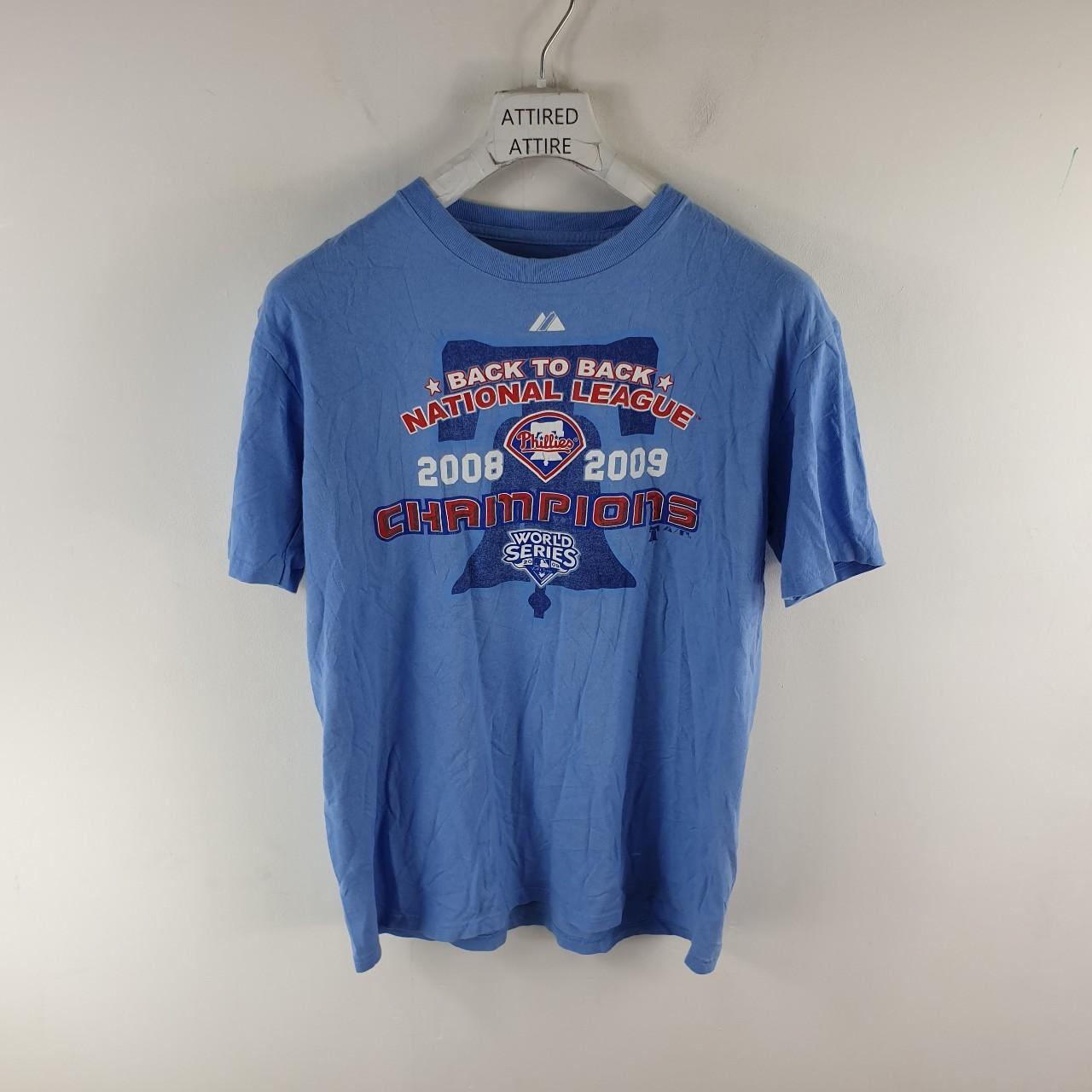 VINTAGE BACK TO BACK T SHIRT MENS BLUE LARGE... Depop
