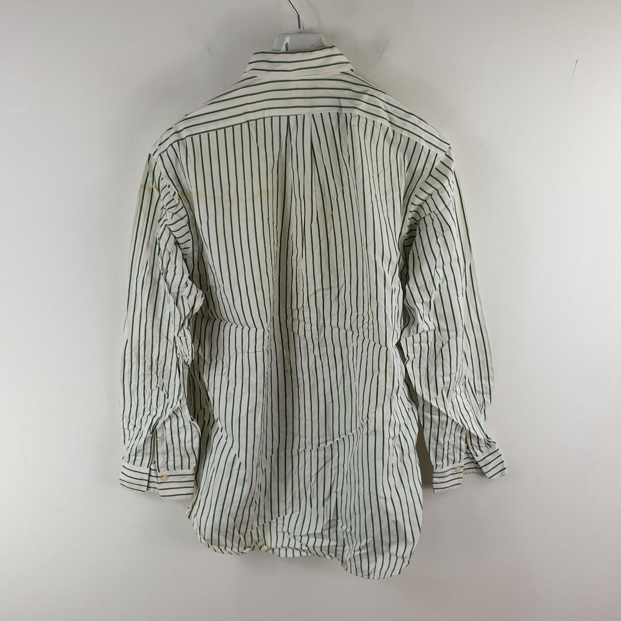 RALPH LAUREN CASUAL SHIRT MENS GREEN STRIPED MEDIUM... - Depop