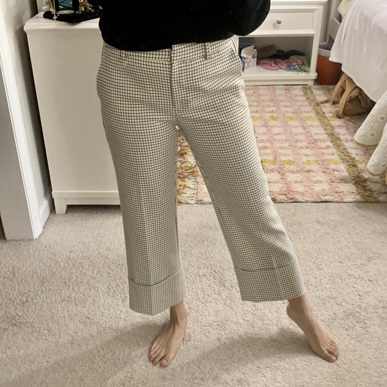 ZARA WOMEN NWT Full Length High-Waisted Pants Taupe Brown 4661/204/7 | eBay