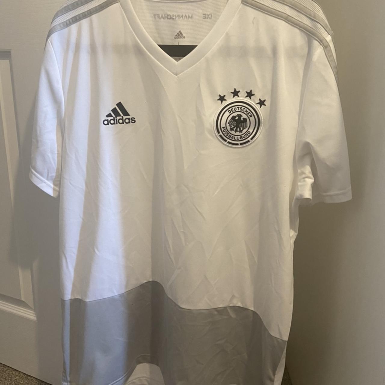 Men’s white genuine adidas Germany football jersey.... - Depop