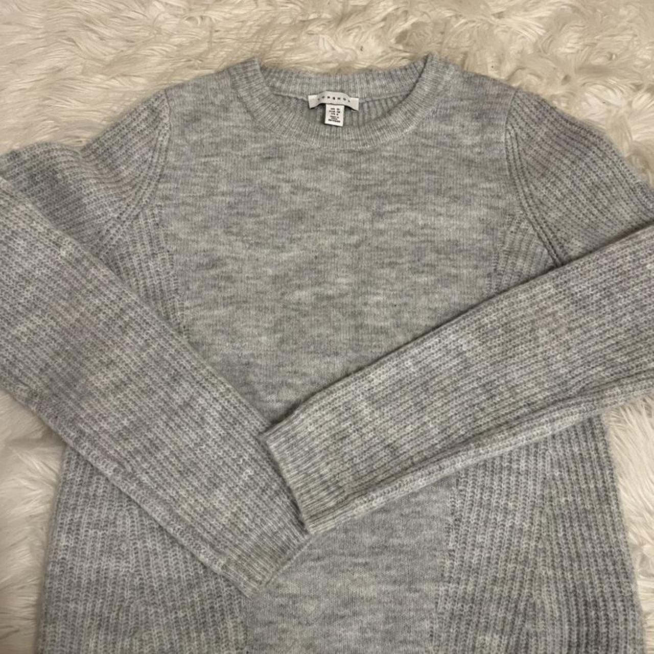 Pale grey knitted jumper INSTANT BUY IS ON... - Depop