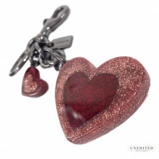 COACH Resin Sprinkle Signature Heart Bag Charm