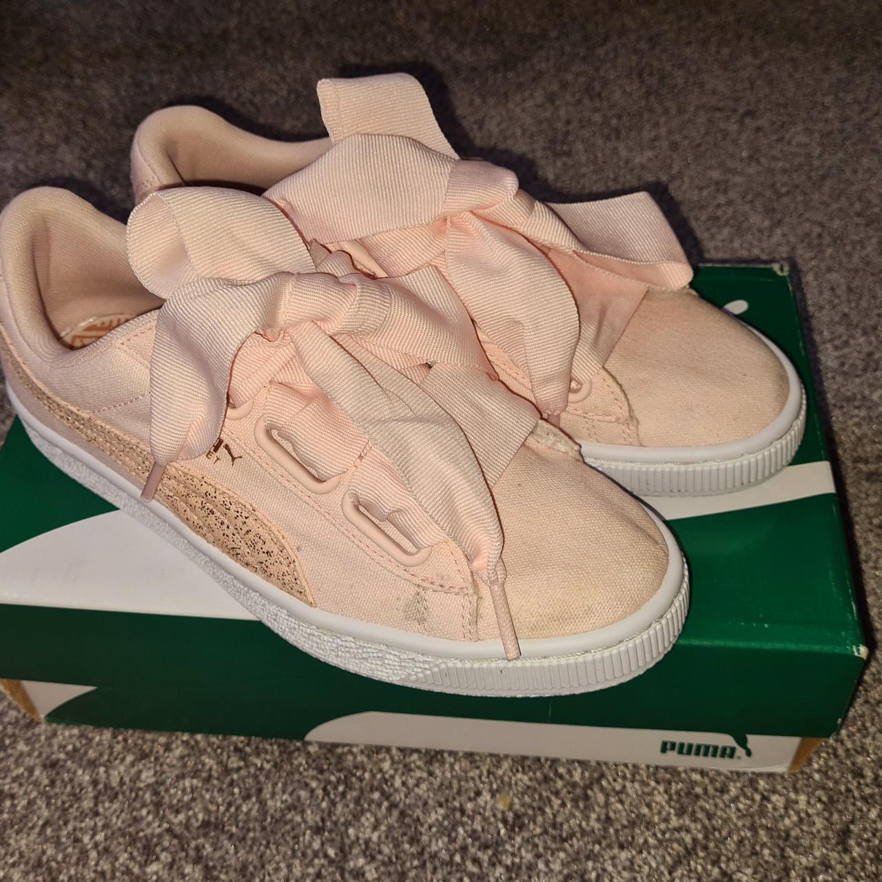 Puma basket best sale heart canvas