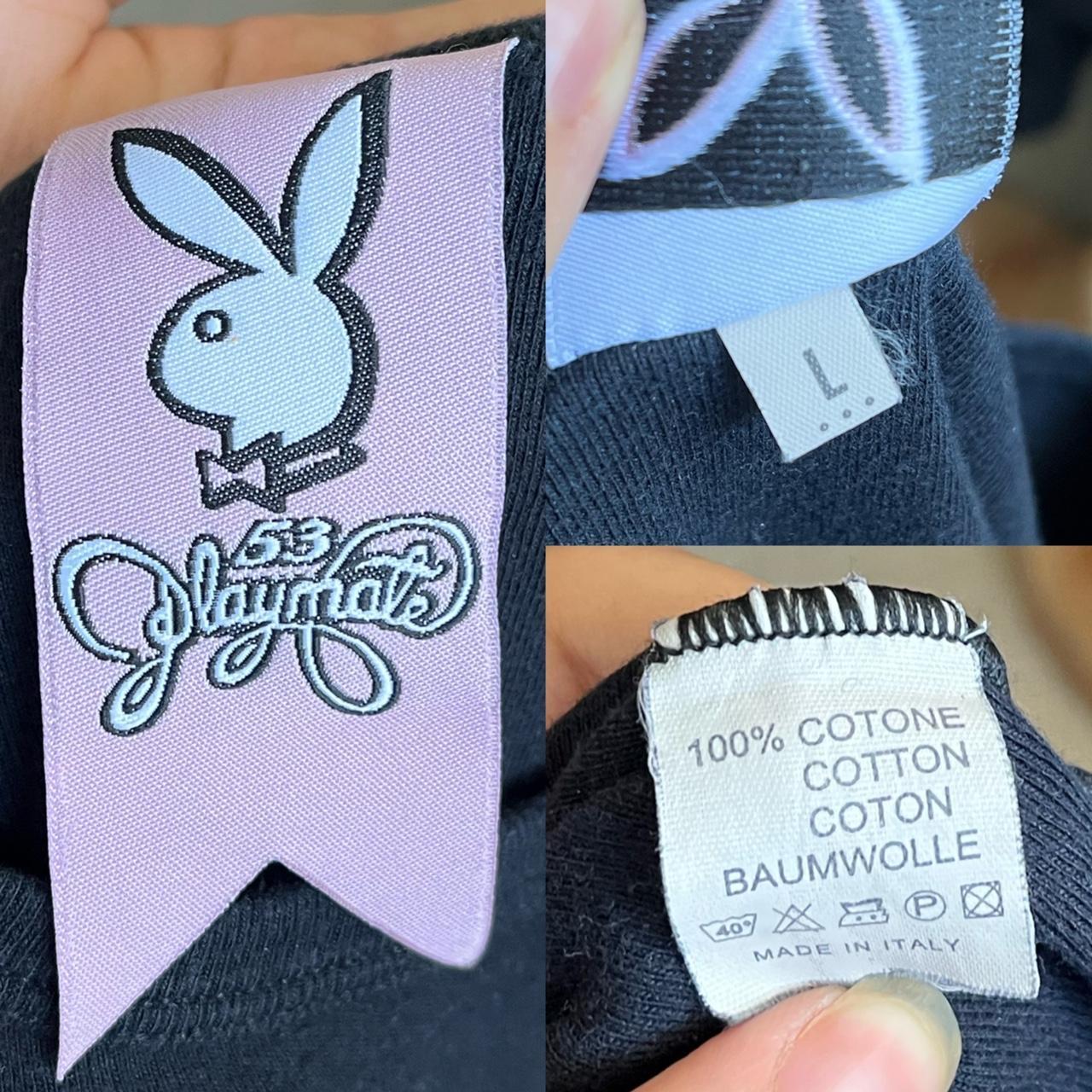 Y2K playboy baby tee Good condition Fits more... - Depop