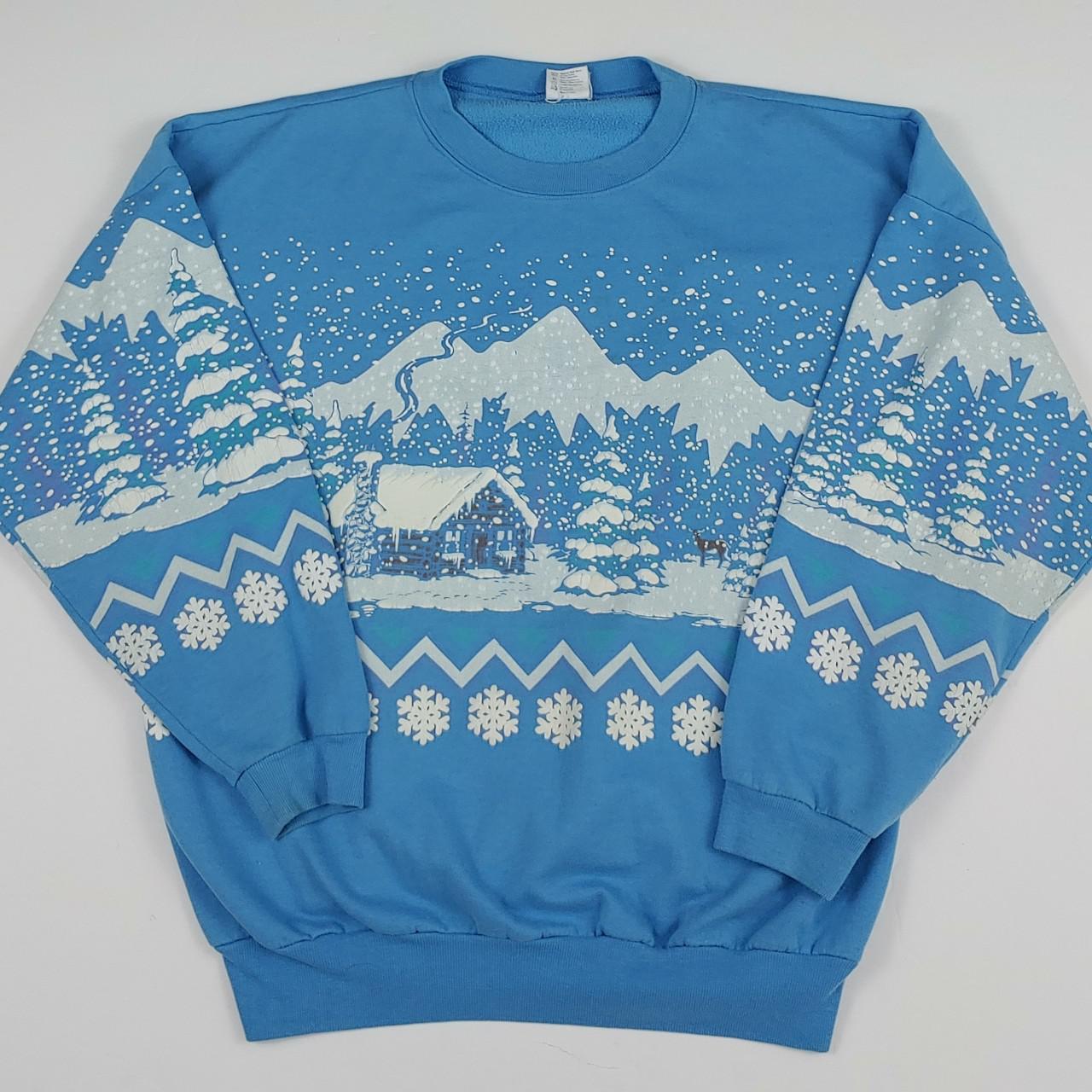 Vintage Early 1990s Winter Sweatshirt size XL