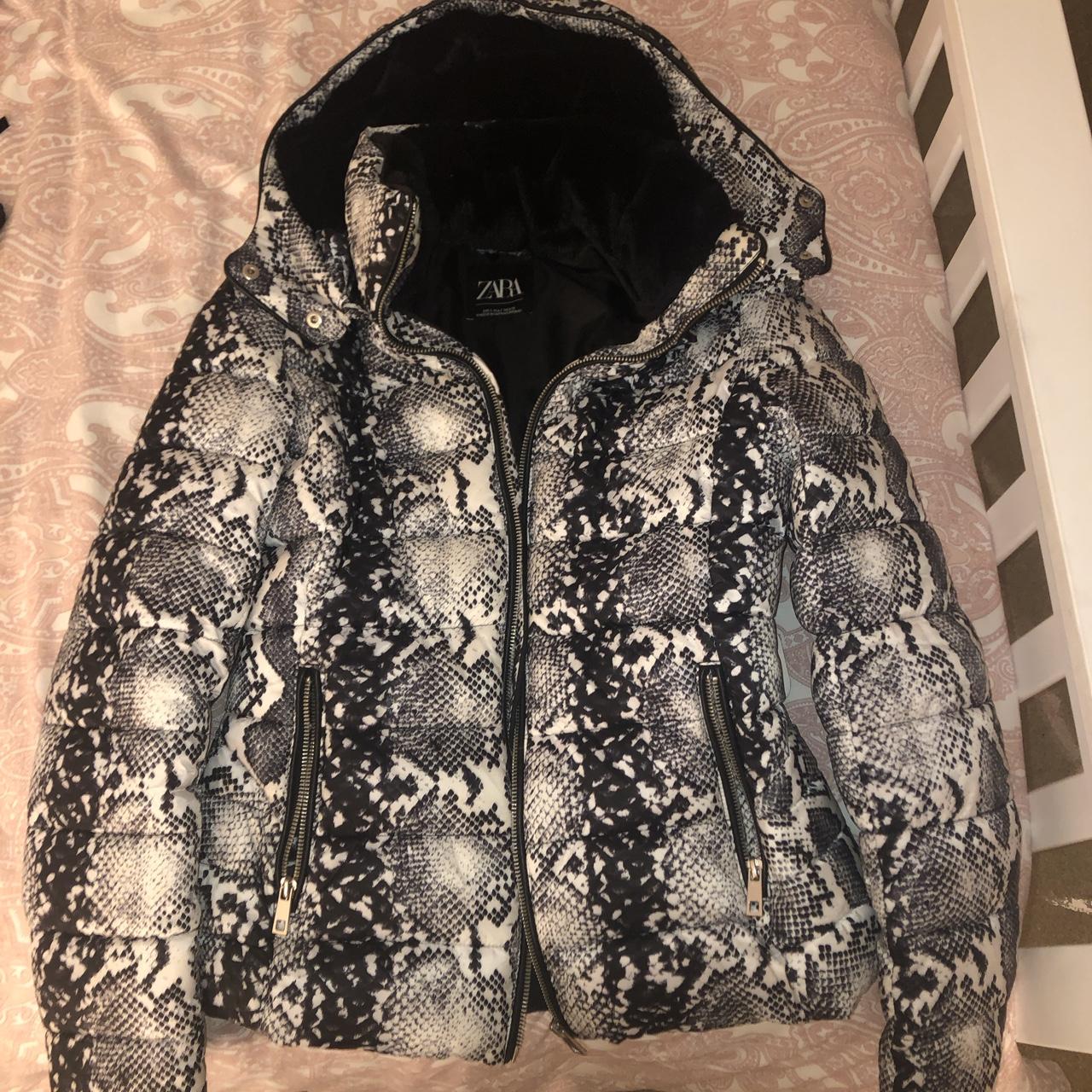 Zara snakeskin clearance puffer