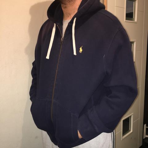 Blue and yellow store ralph lauren hoodie