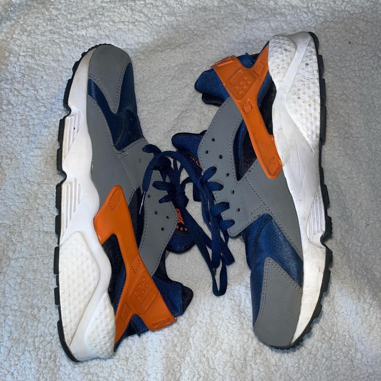blue and orange huaraches