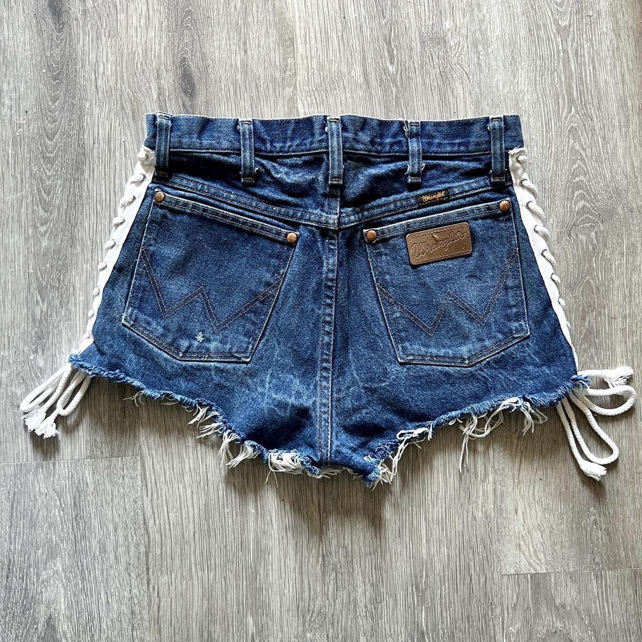 🤠 The Wrangler Lace-Up Daisy Dukes 🤠 Distressed and... - Depop