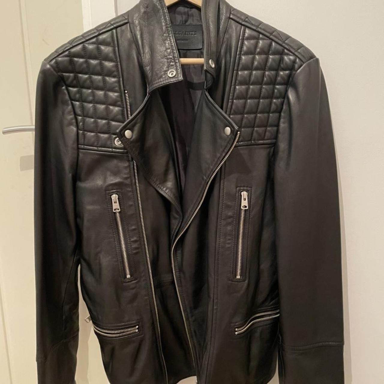 all saints catch leather jacket