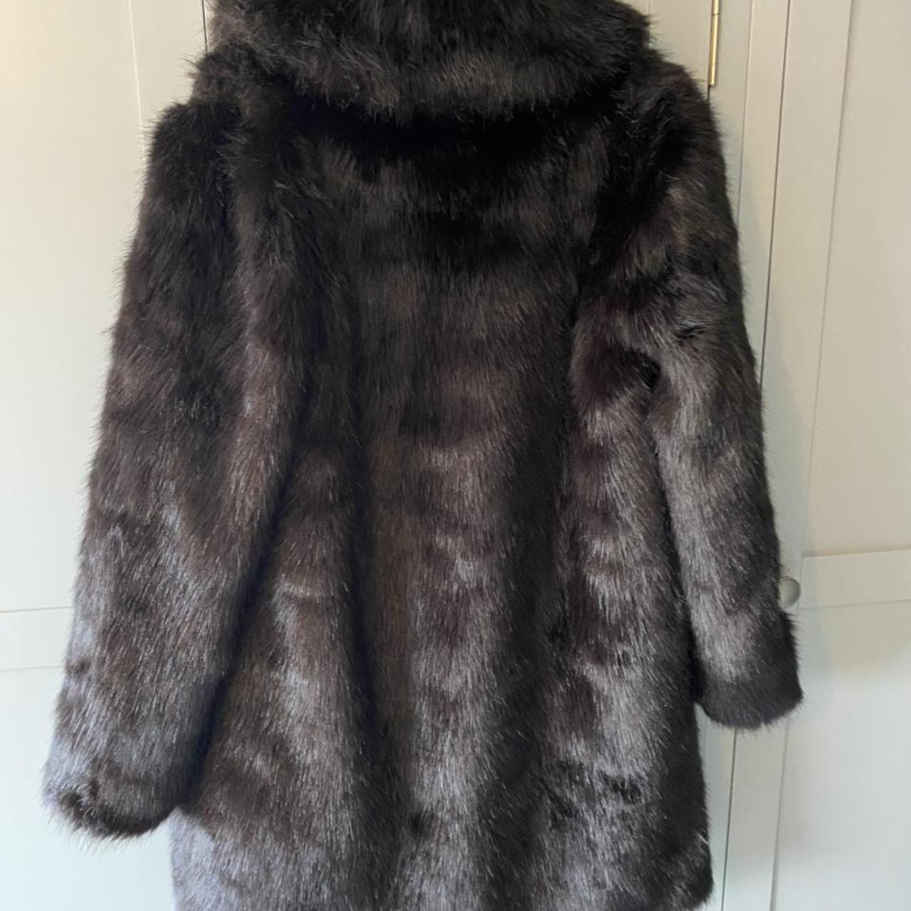 Amazing Biba Faux Fur coat! Size 10. Worn once so... - Depop