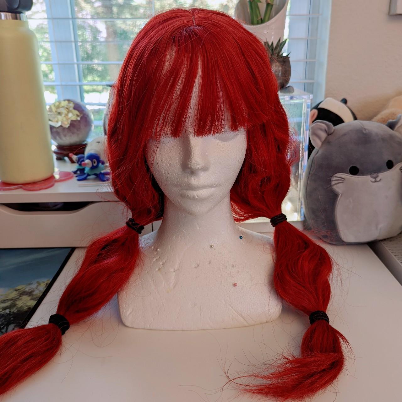 Wavy/Frizzy red wig will come without hair ties ! :)... - Depop