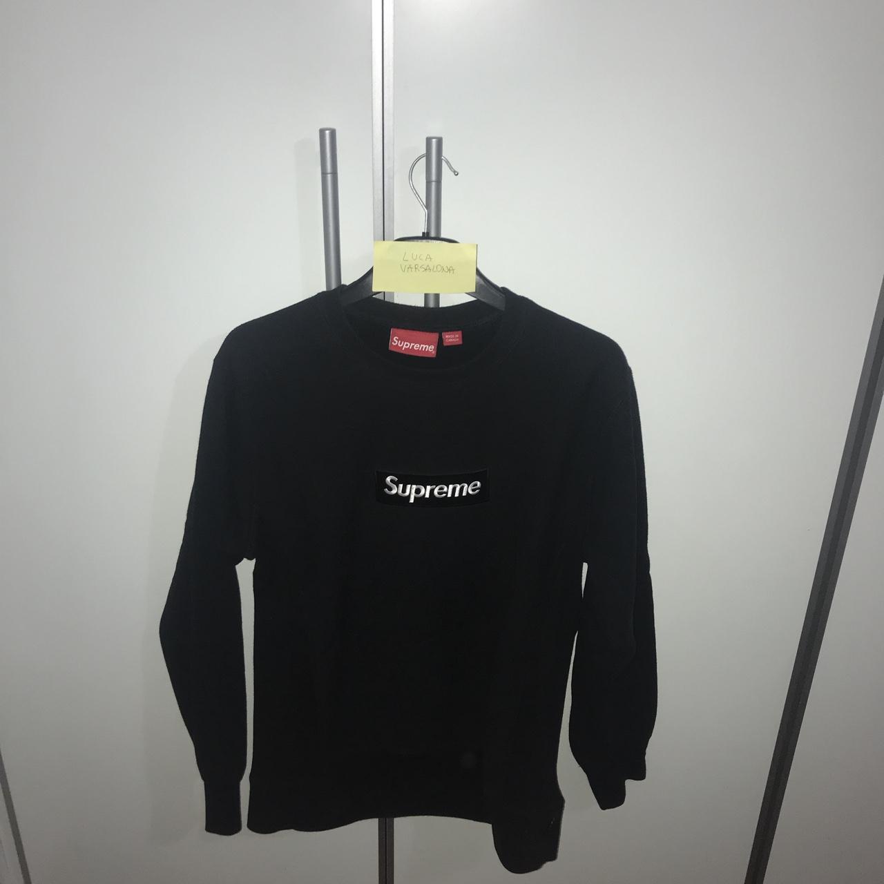 SOLD SOLD SOLD WTS SUPREME BOX LOGO CREWNECK BLACK... - Depop