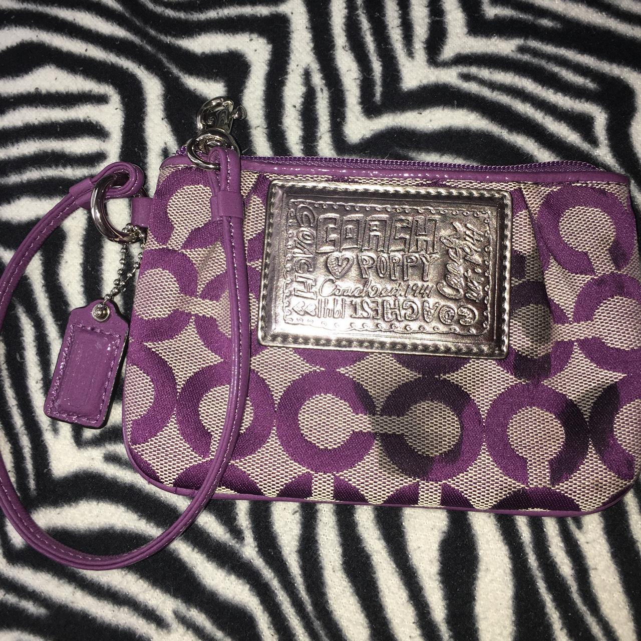 Coach poppy purple wristlet such a cute
