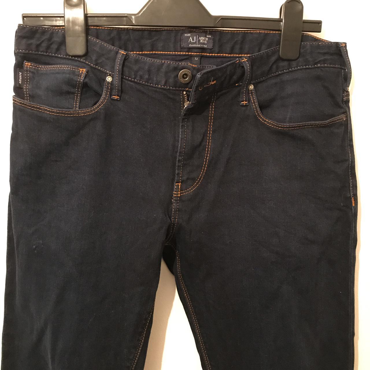 Armani Men's Navy Jeans | Depop