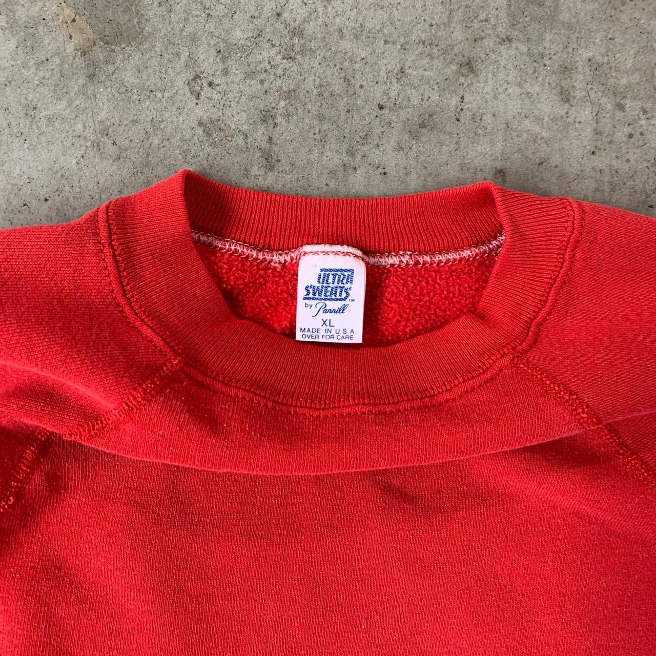 Vintage 80s red crewneck sweatshirt Worn but good... - Depop